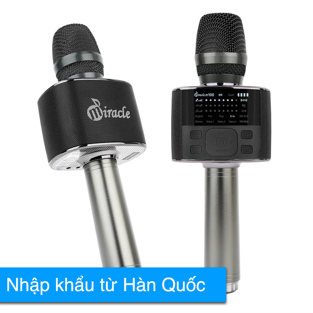Micro Karaoke Bluetooth , Micro Miracle M100 Chính Hãng Hàn Quốc