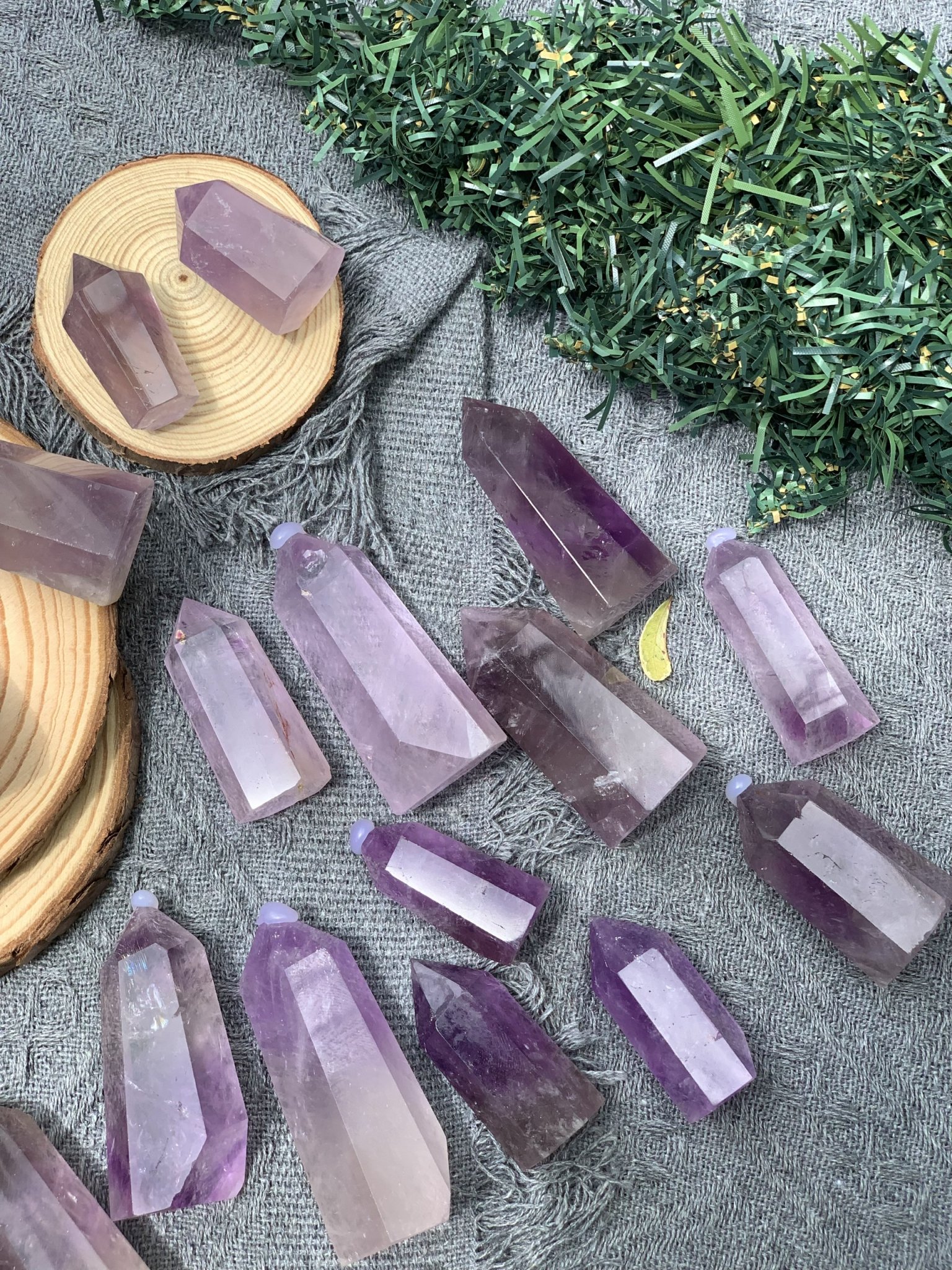 Trụ thạch anh tím trong| amethyst point | cada decor