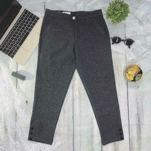 [HCM]Quần cotton 9 tấc dây kéo (mẫu 1 cúc dây kéo)