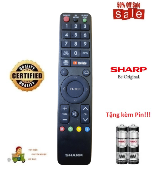 Bảng giá Remote Điều khiển tivi Sharp Smart TV- Hàng loại tốt mới 100% Tặng kèm Pin!!!