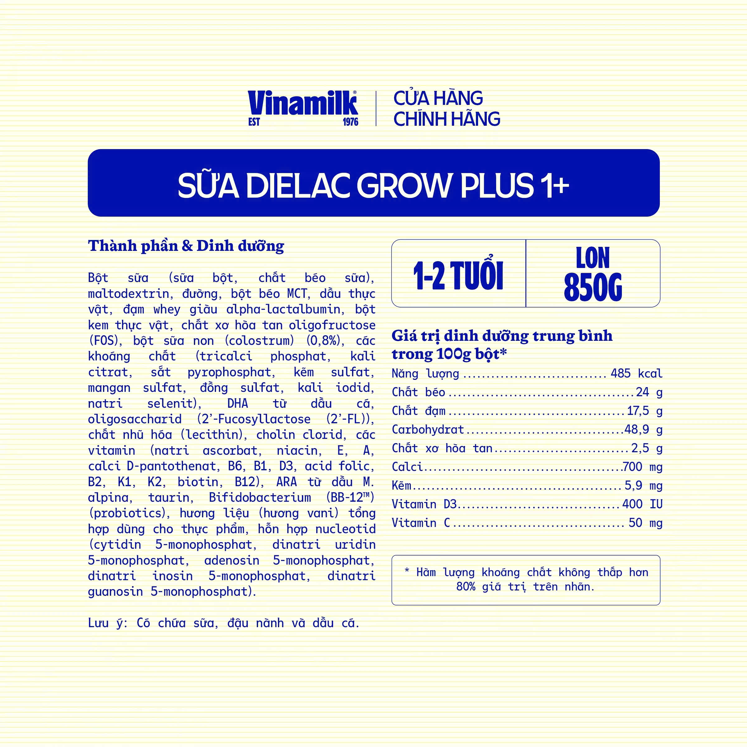 (Expiration Date August 2027) (New Model) Dielac Grow Plus 1+ Ht Powdered Milk 850g Colostrum (for Children 1 - 2 Years Old).