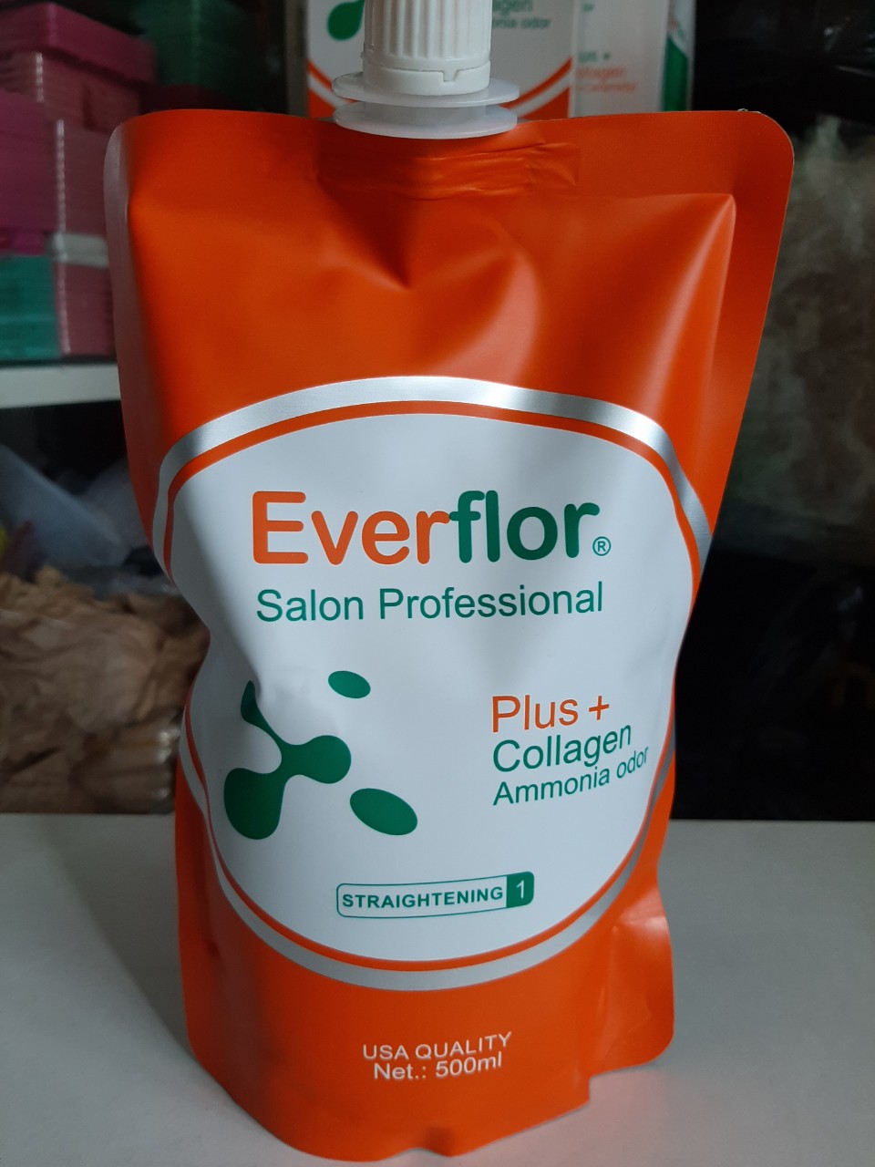 Kem duỗi túi collagen everflor straightening 500ml số 1 - duoi toc12