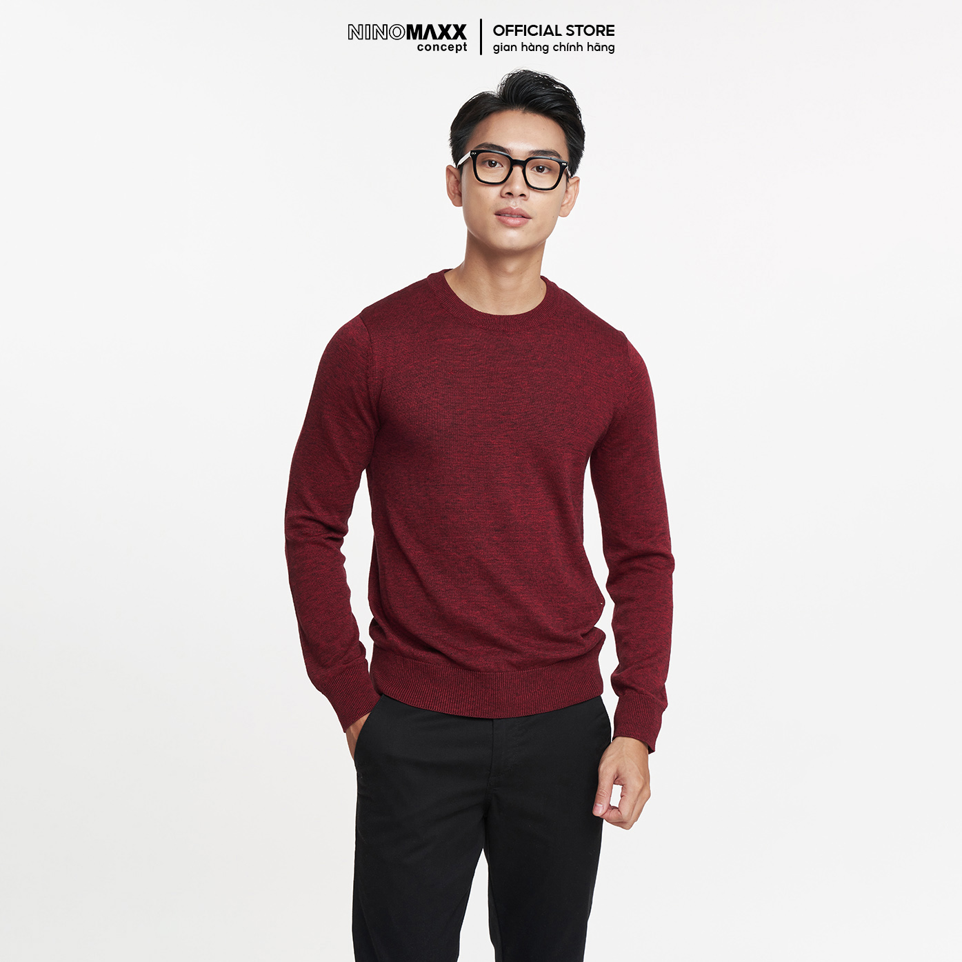 N & M men's basic long sleeve round neck pullover sweater 1905065