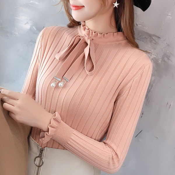 ÁO LEN CỔ VIỀN NƠ XINH XẮN