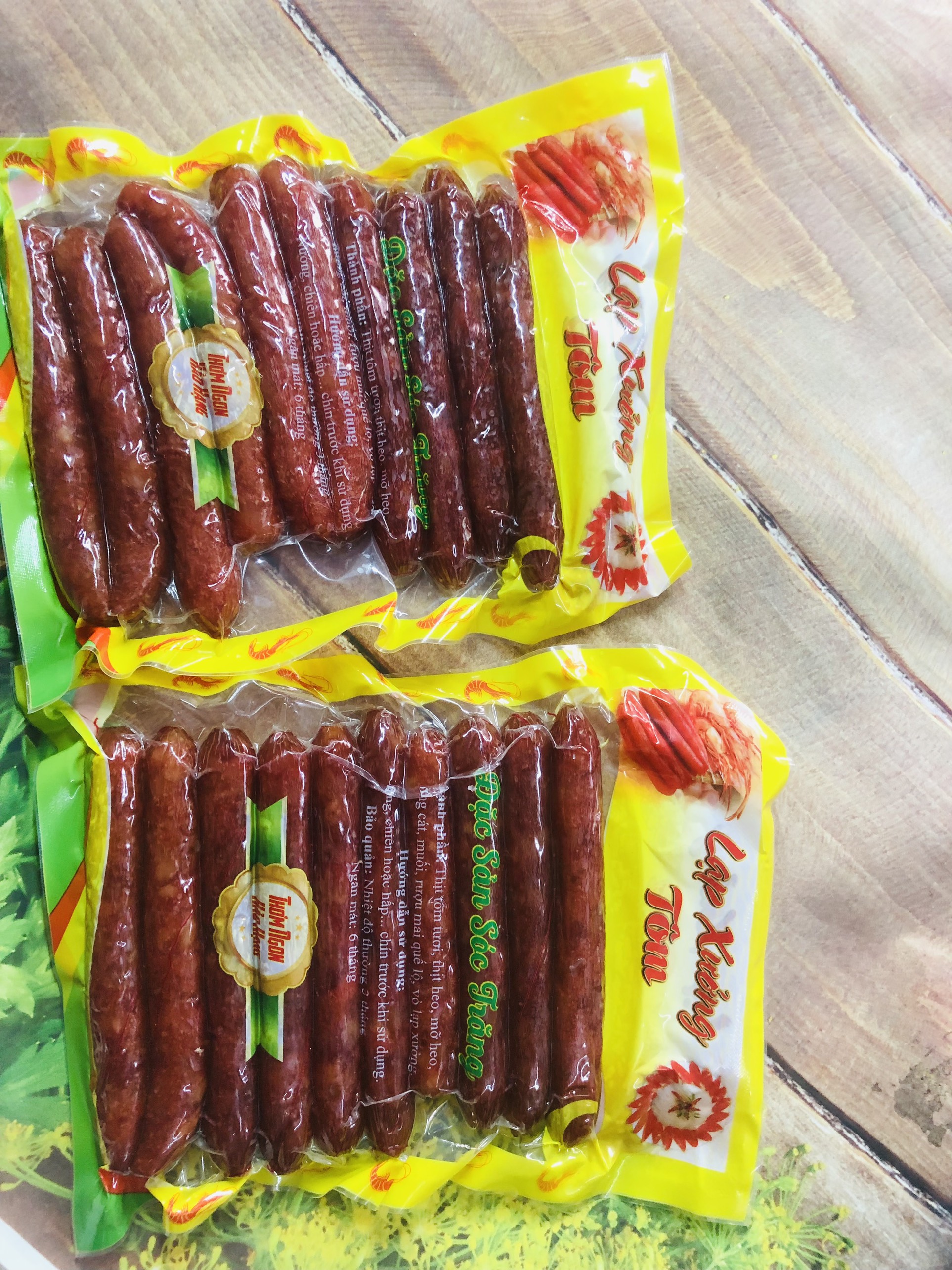500g Lạp xưởng Tôm (Đặc sản Sóc Trăng)_Monhi_Food