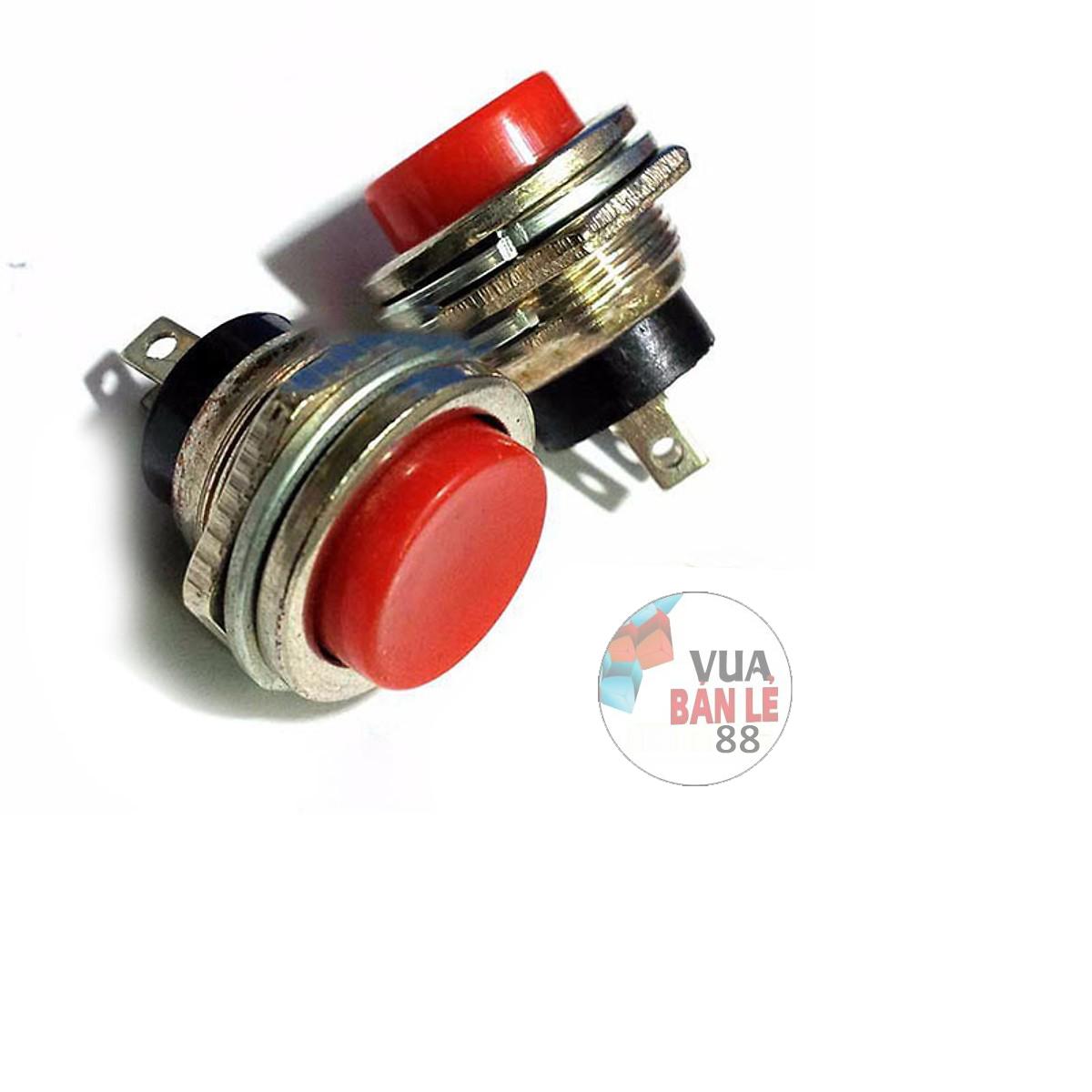 Bộ 2 Nút Nhấn Đề Sắt Loại To 15mm- Màu Sắc Ngẫu Nhiên Đỏ Xanh