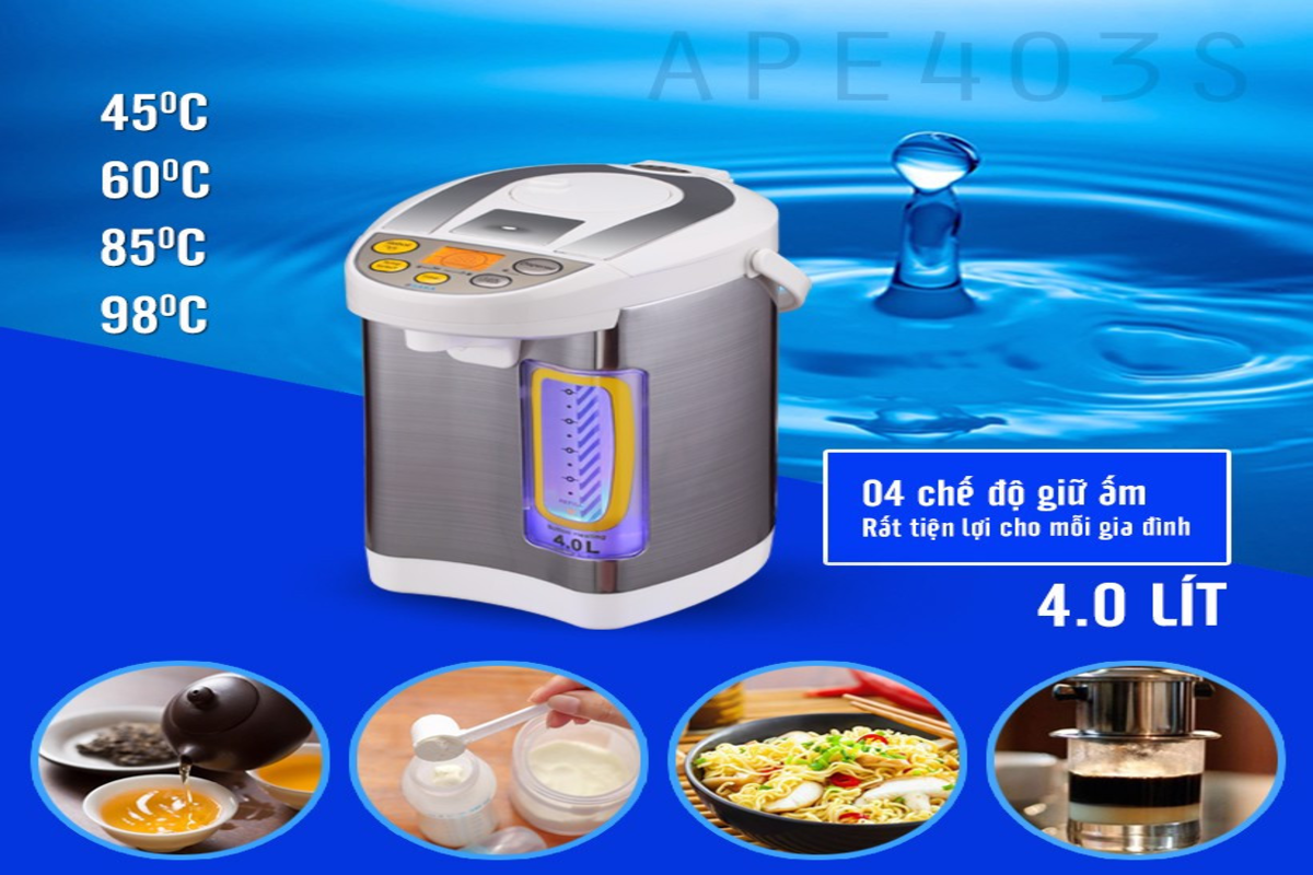 BÌNH THỦY ĐIỆN OSAKA APE-502S 5.0 LÍT (4 CHẾ ĐỘ GIỮ ẤM 45-60-85-98)