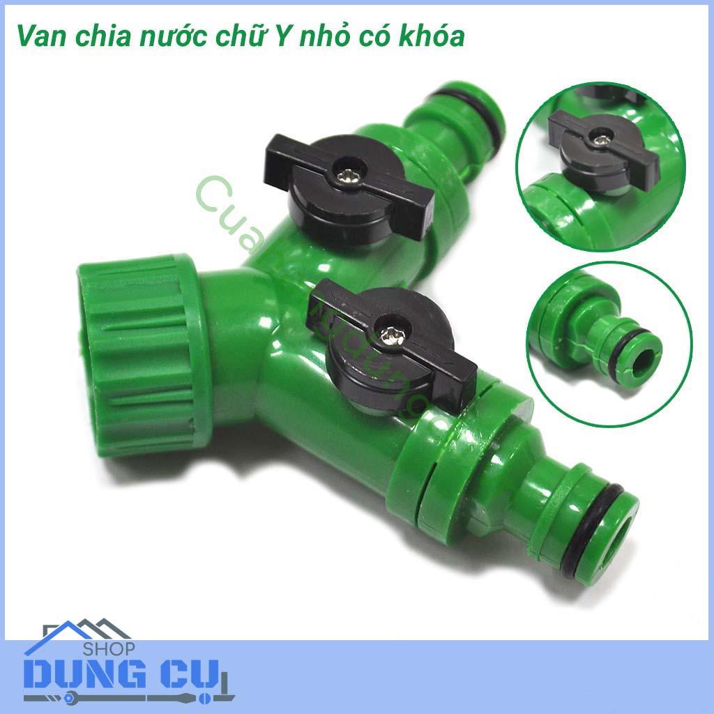 Van chia nước chữ Y có khóa nhỏ