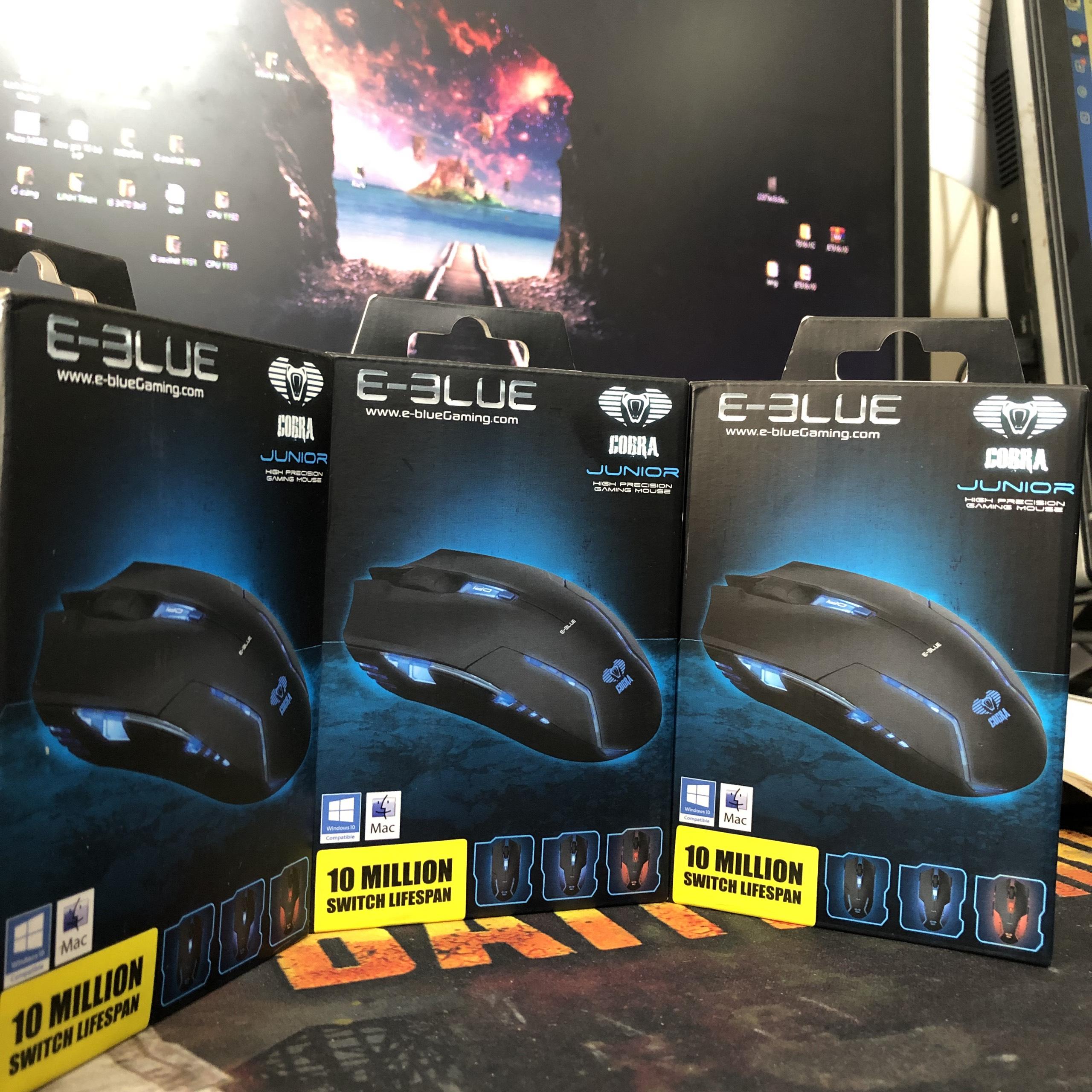 Chuột gaming E-Blue Junior II EMS151BL (Đen), chuột chơi game, chuột máy tính