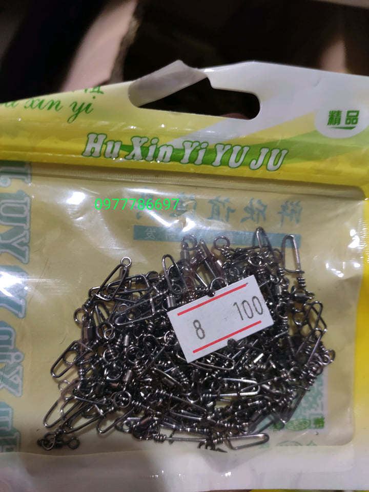 khóa link móc mồi thép đen