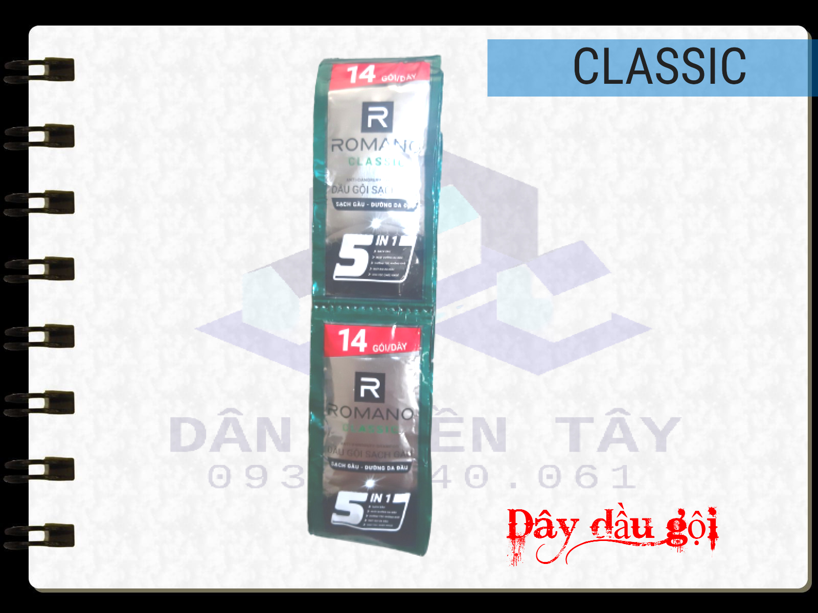 Dây dầu gội romano 5in1