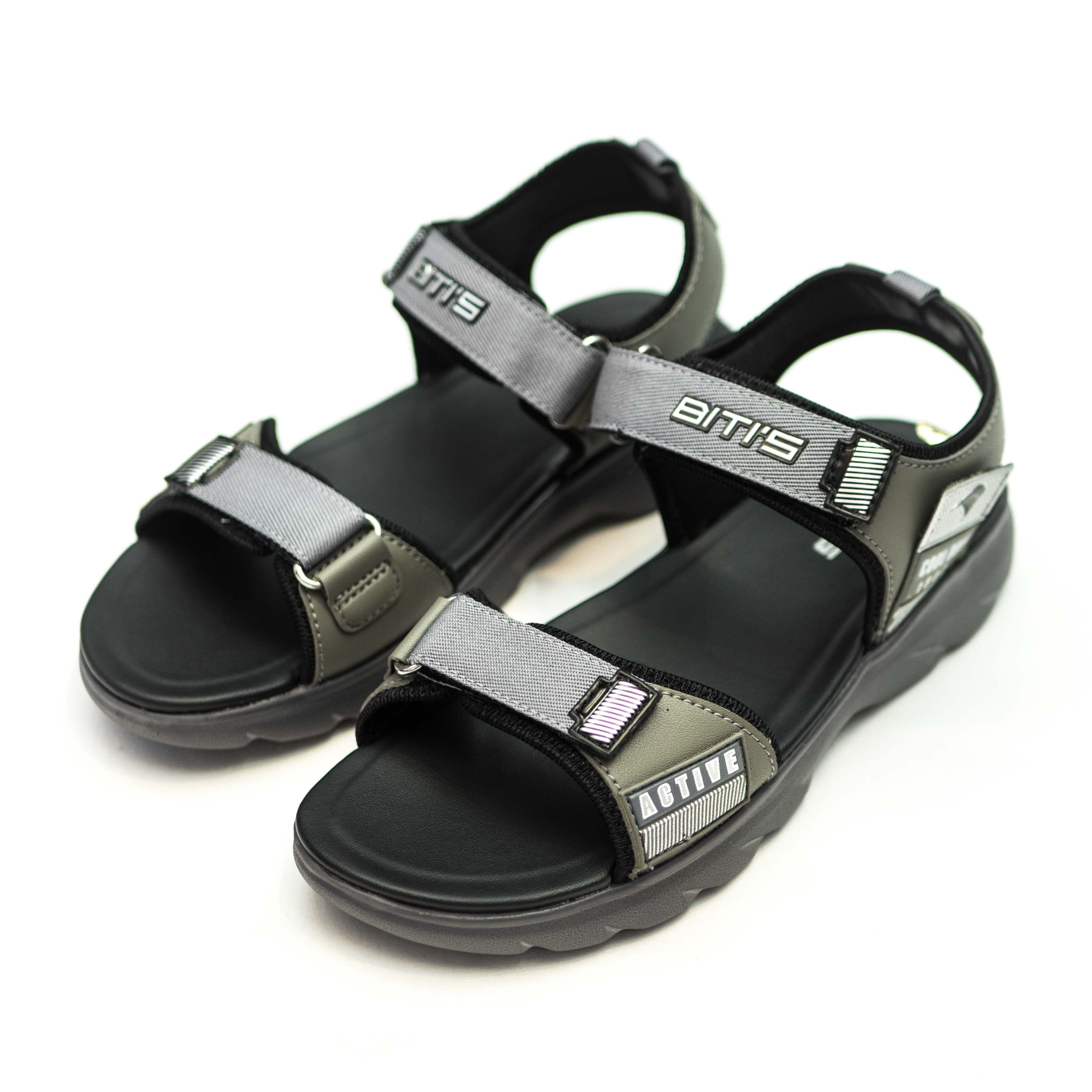 [Hoàn Xu] [HOT] GIÀY SANDAL QUAI HẬU HỌC SINH BÉ TRAI BITI'S DEB008000 (ĐEN + XÁM + XANH) - BITIS