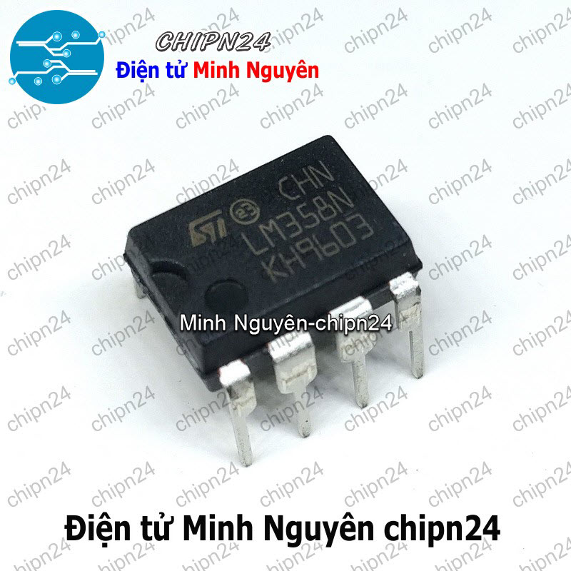 [1 con] (DT) IC LM358 DIP-8 Hàng Tốt ST (LM358N) (IC khuếch đại thuật toán OpAmp) - HH001886