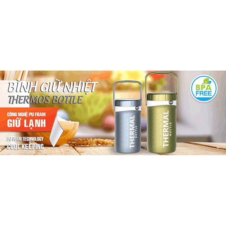 Bình đá đựng nước giữ nhiệt nóng lạnh  1 Lít. Bình nhiệt