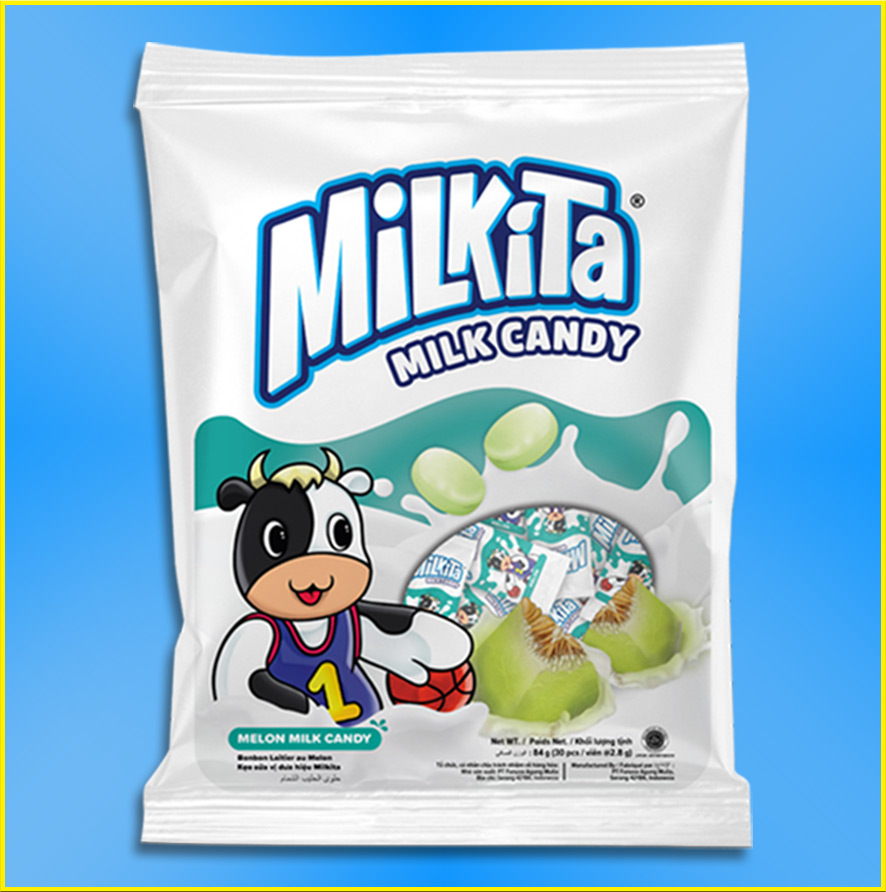 Kẹo Sữa Milkita Vị Dưa Milkita Melon Milk Candy (Gói 84g)