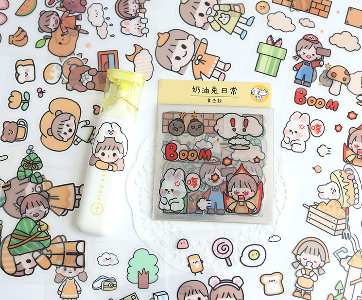 1 miếng dán sticker dễ thương nhiều họa tiết dùng để trang