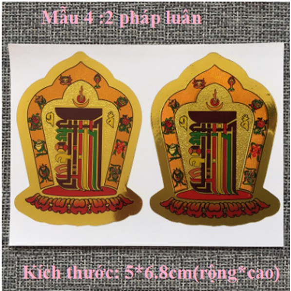 Miếng dán,Tem decal Phật giáo(4 mẫu)