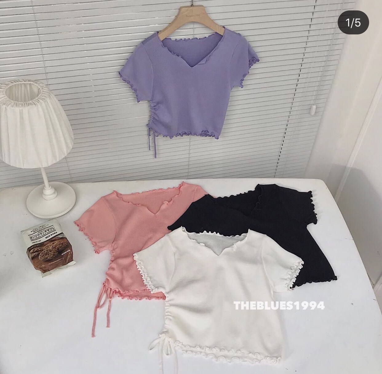 ÁO THUN CROPTOP DÂY RÚT MỘT BÊN SNU