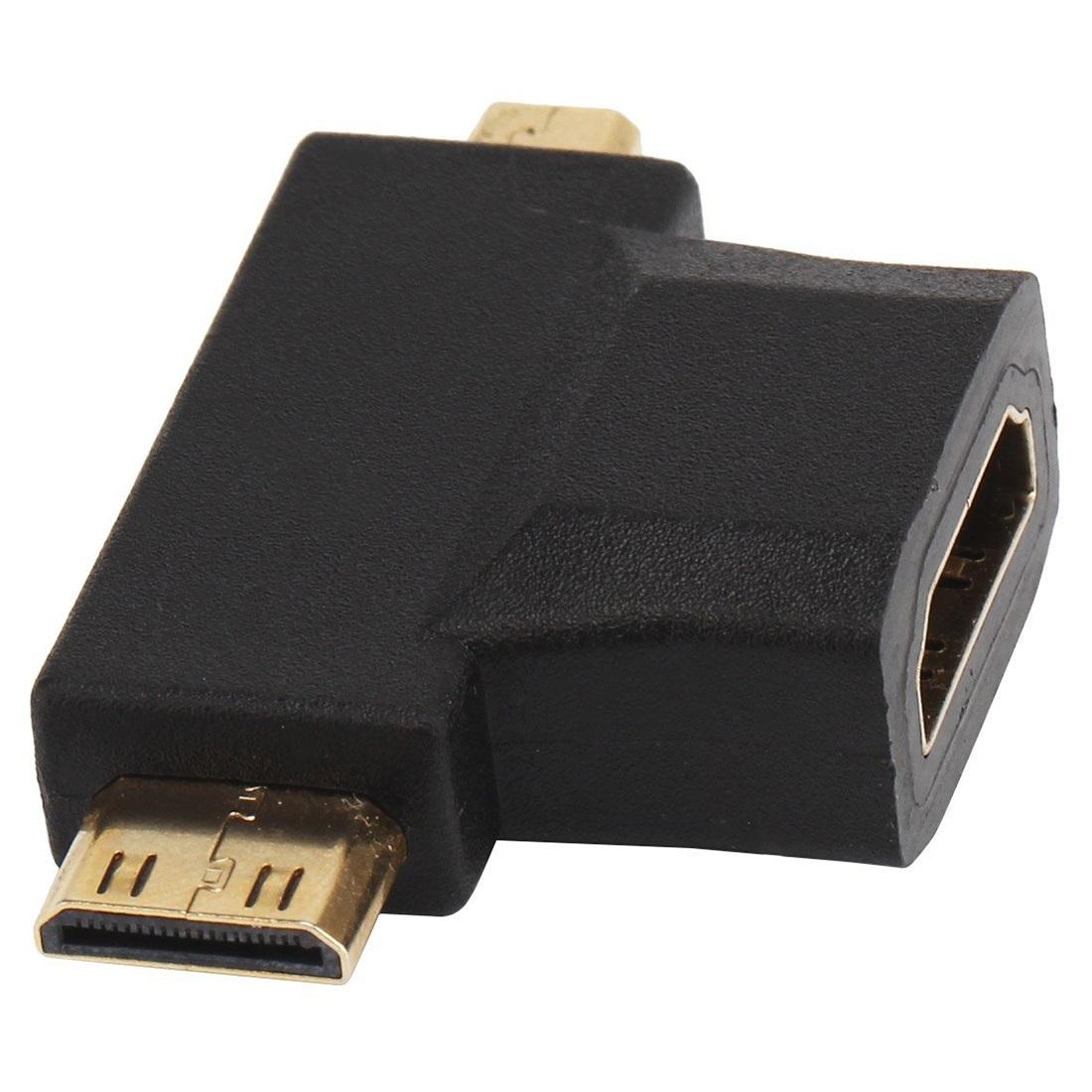 Đầu chuyển tín hiệu hdmi 3 đầu đa năng hdmi - micro hdmi - mini hdmi