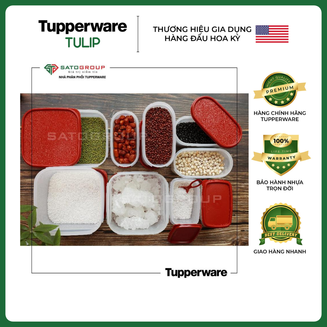 BỘ HỘP KỆ BẾP MODULAR MATE SUPER KITCHEN (9 HỘP) TUPPERWARE CHÍNH HÃNG