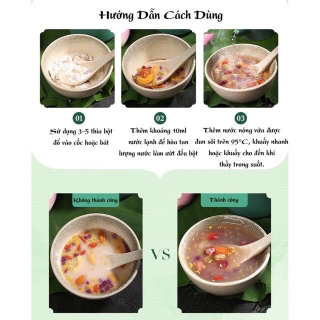 Bột Củ Sen Chè Dưỡng Nhan Lon 500g (Mã M2)