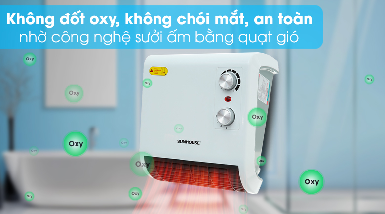 QUẠT SƯỞI PHÒNG TẮM SUNHOUSE SHD3816W