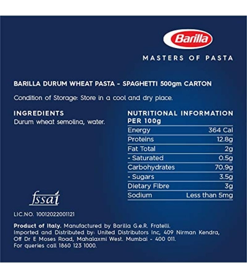 Date 05/28 Genuine Italian Barilla Spaghetti Noodles No. 5, 500g Box