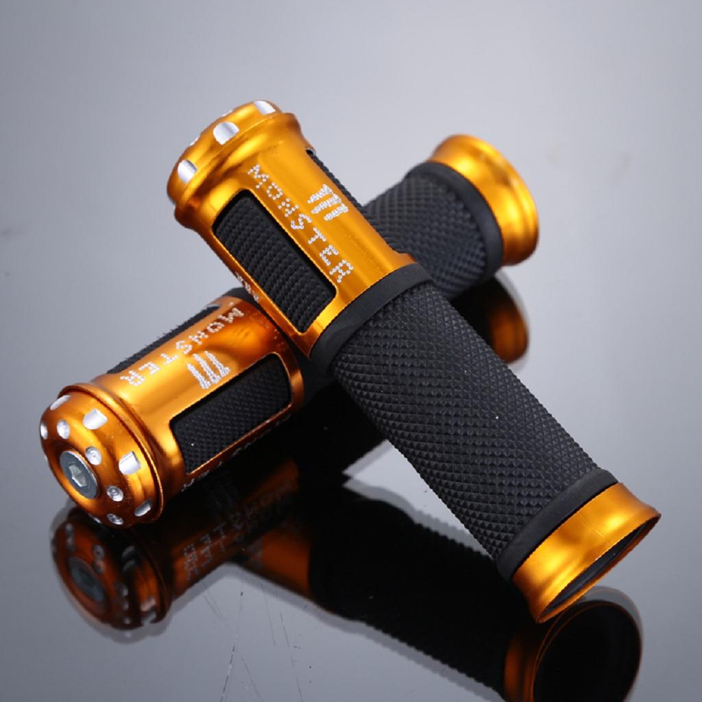 Cặp bao tay xe máy khắc chữ monter màu đỏ