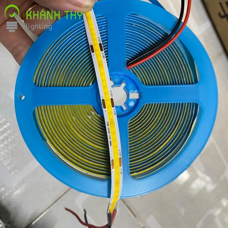 Led dây cob 12v 252 chip/m không lộ led cao cấp giá rẻ (cuộn 5m)