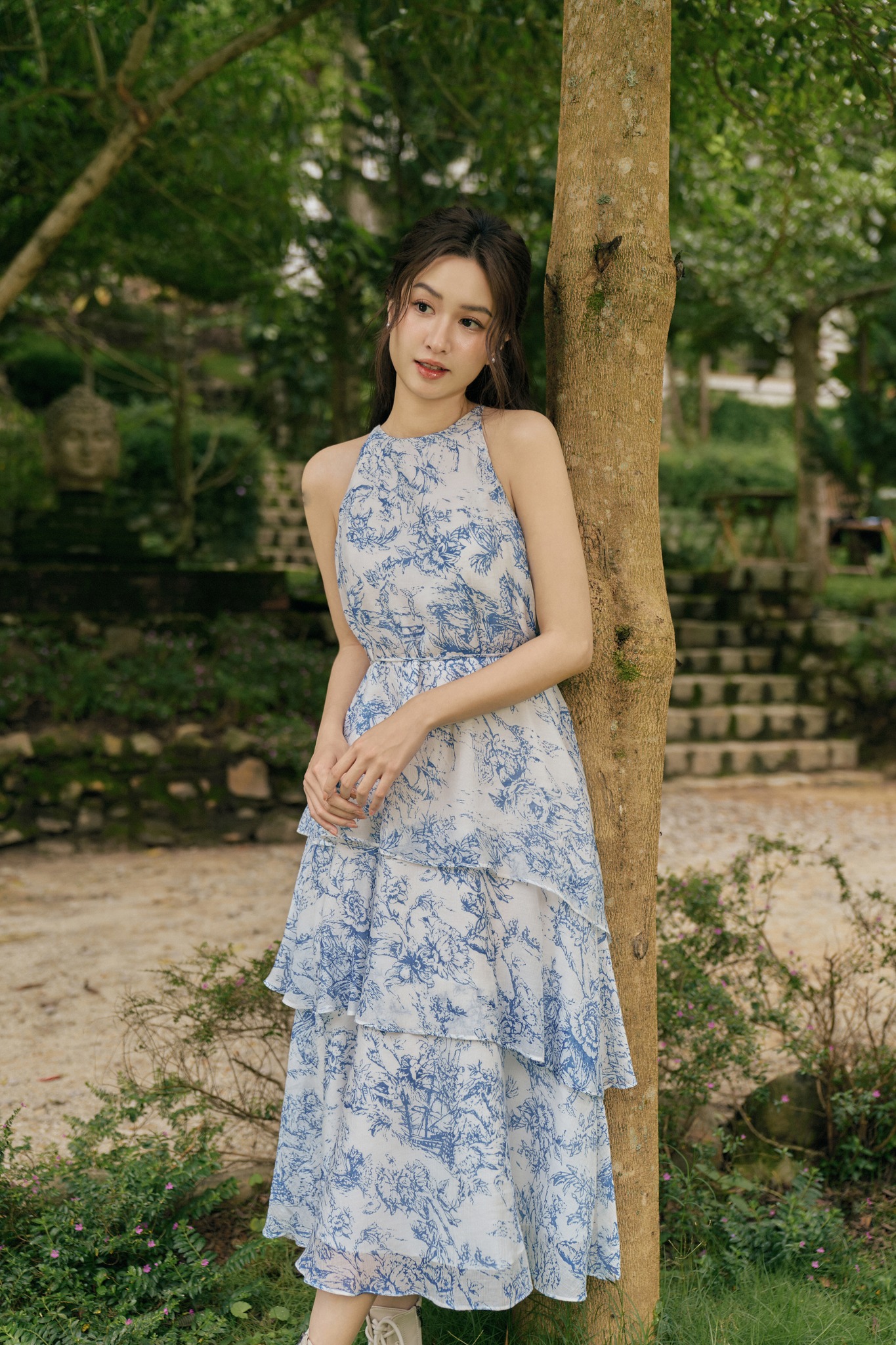 OLV - Đầm maxi hoa cổ yếm Harlow Fleur Dress
