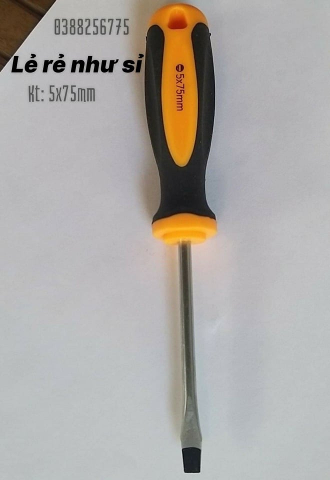 Tua vít đầu dẹt kích thước 5x75mm