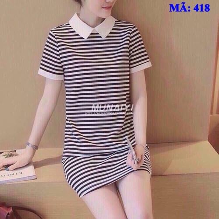(SIÊU SELL) [HCM]ĐẦM SUÔNG SỌC SIÊU DỄ THƯƠNG - 418