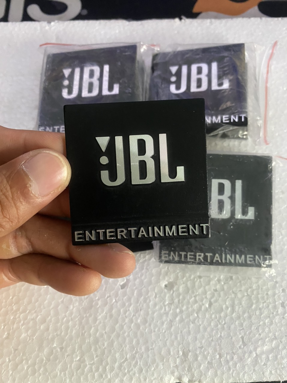 Tem Loa Nhôm JBL Vuông 5cm Dán Loa