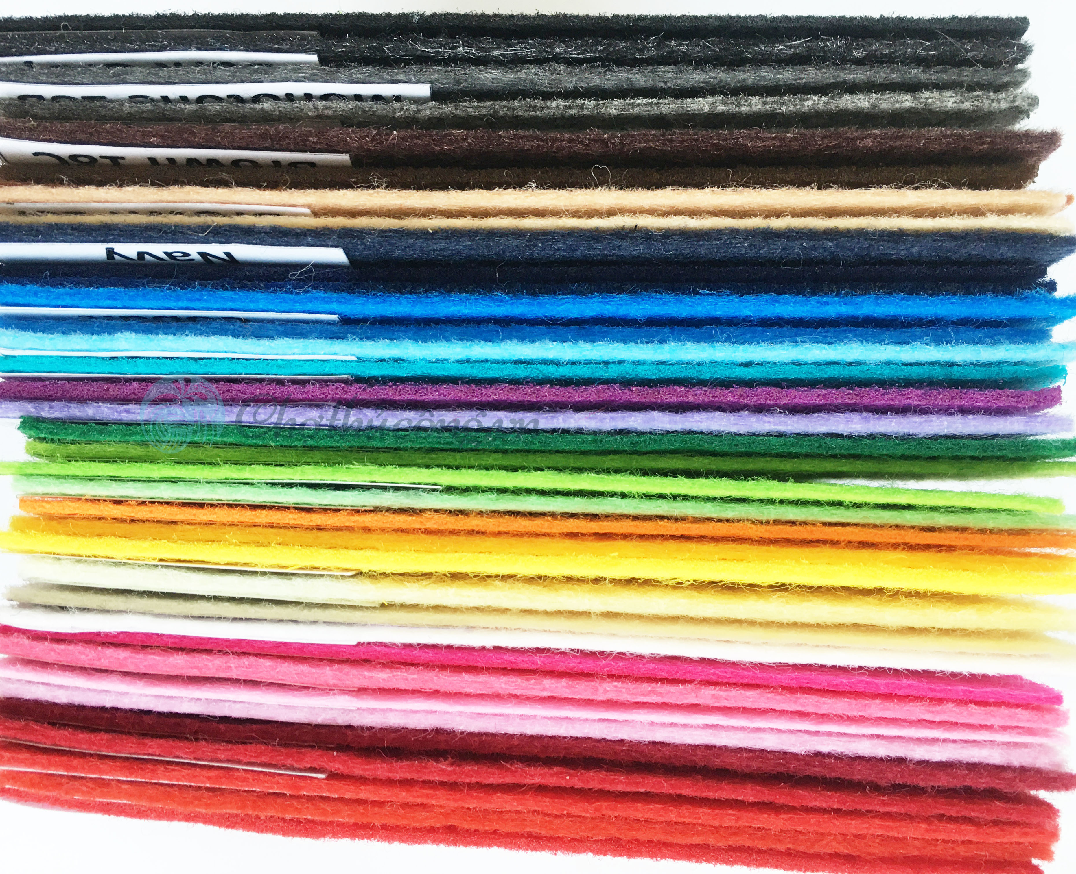 Combo 50 soft felt sheets 90x90cm for handmade, craft