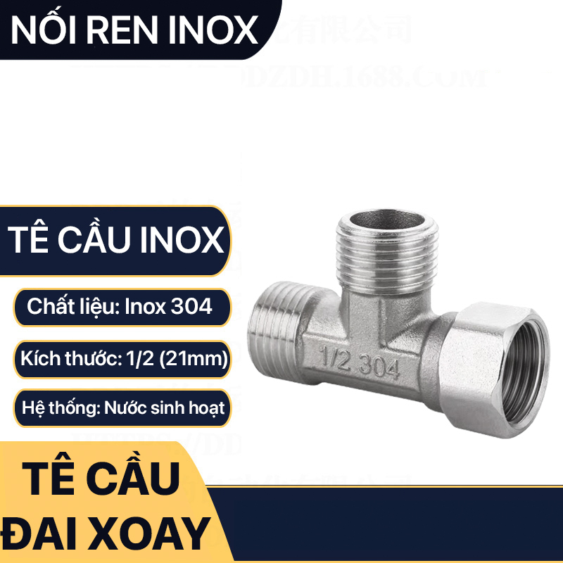 Tê cầu inox, tê chia nước inox 21 304 chia nước nhà tắm, bồn cầu