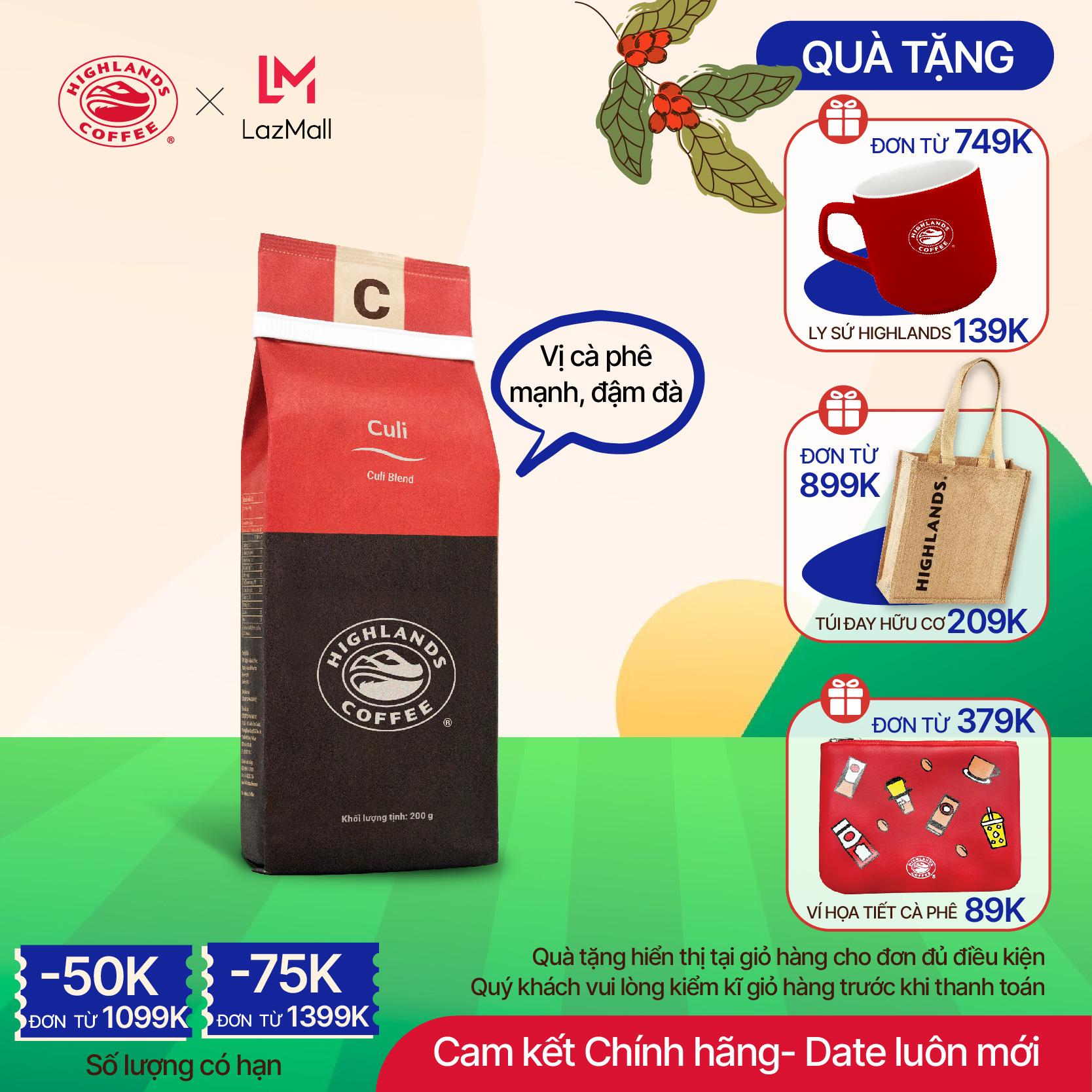 Cà phê rang xay Culi Highlands Coffee 200g