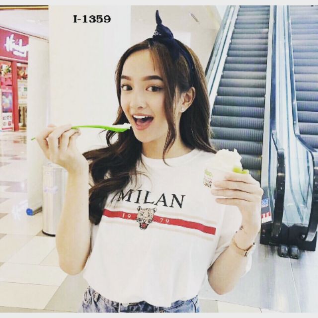 Áo thun nam nữ tay lỡ form rộng MILAN giống hệt mẫu Kaity Nguyễn mặc bigsize oversize