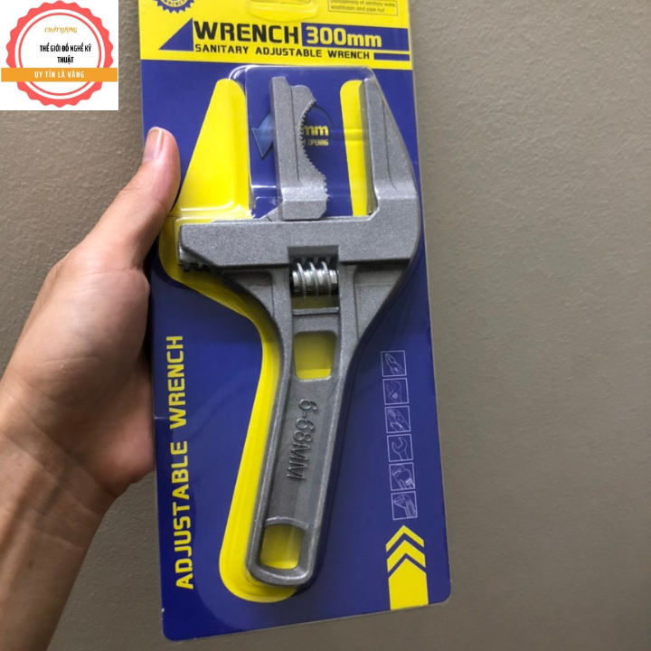 Cờ lê vặn ống nước - Mỏ lết đa năng mở ốc từ 6-68mm (loại mới có răng rất tiện lợi )