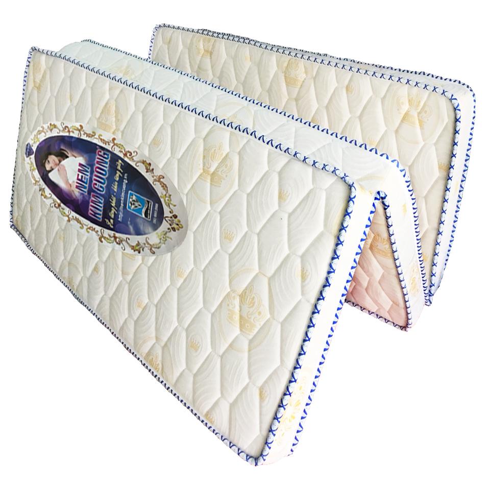 (FREE SHIP ) Nệm Gấp 3 Kim Cương Cao Su Tổng Hợp 1m8x2mx12cm, Đàn Hồi Tốt, Thoáng Mát ( Giao Màu Ngẫu Nhiên )