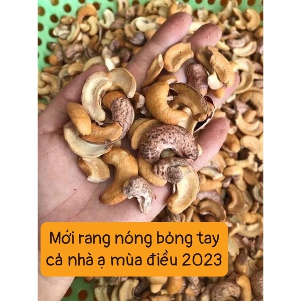 1kg Hạt Điều Rang Muối Bình Phước Vỡ Loại A( còn vỏ lụa)
