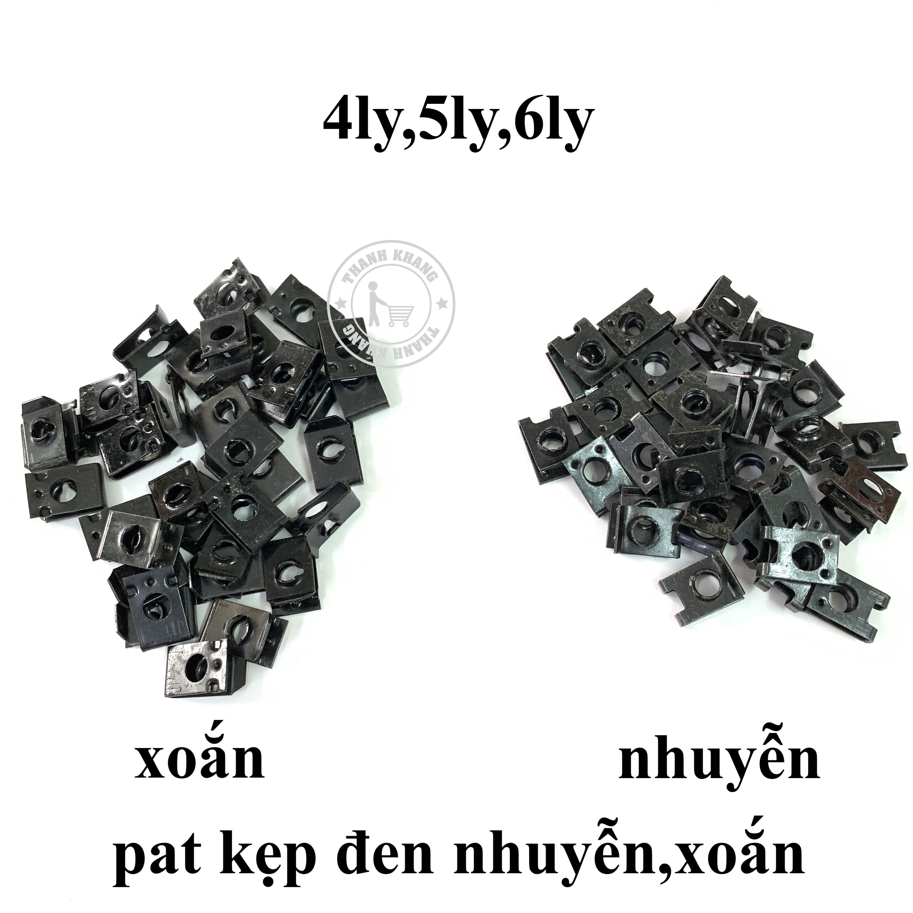 [HCM]30 con Pat kẹp đen xoắn nhuyễn 4ly 5ly 6ly thanh khang SLN15