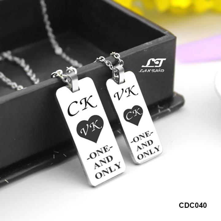 Freeship Dây chuyền cặp đôi VK CK One and Only CDC040