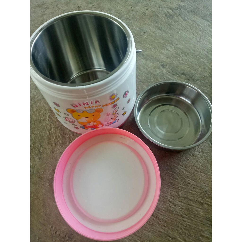 CẶP LỒNG Ủ CƠM CANH CHÁO INOX 2 NGĂN SONG LONG