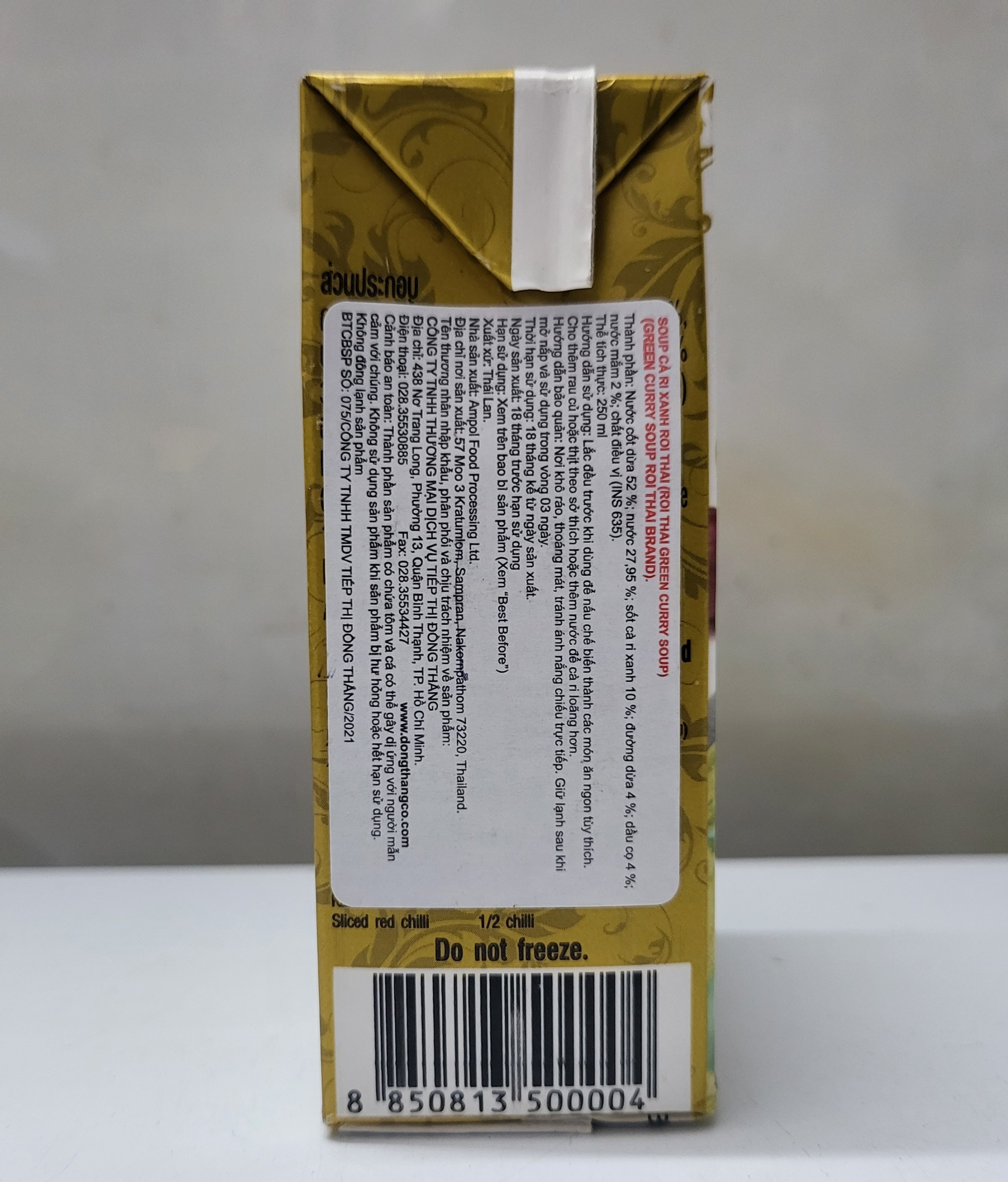 [Hộp 250ml – XANH] SÚP CÀ RI XANH [Thailand] ROI THAI Green Curry Soup (halal) (ttdt)