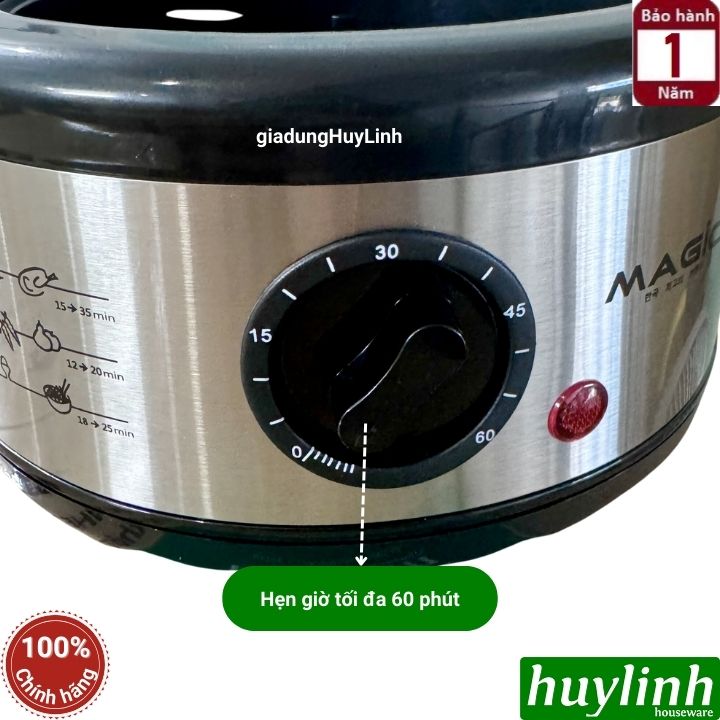 Nồi hấp điện 2 tầng Magic Korea A64 - 5 lít - Máy hấp thực phẩm