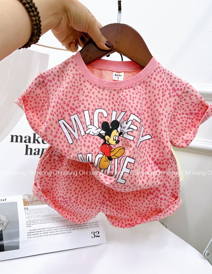 Bộ cotton 4c mickey cho bé yêu 10-32kg