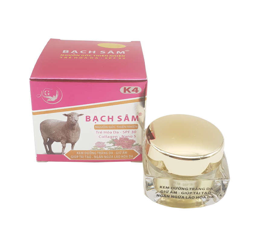 Kem bạch sâm nhau thai cừu K4 dưỡng trắng da mặt, giữ ẩm, tái tạo, ngăn ngừa lão hóa 18g