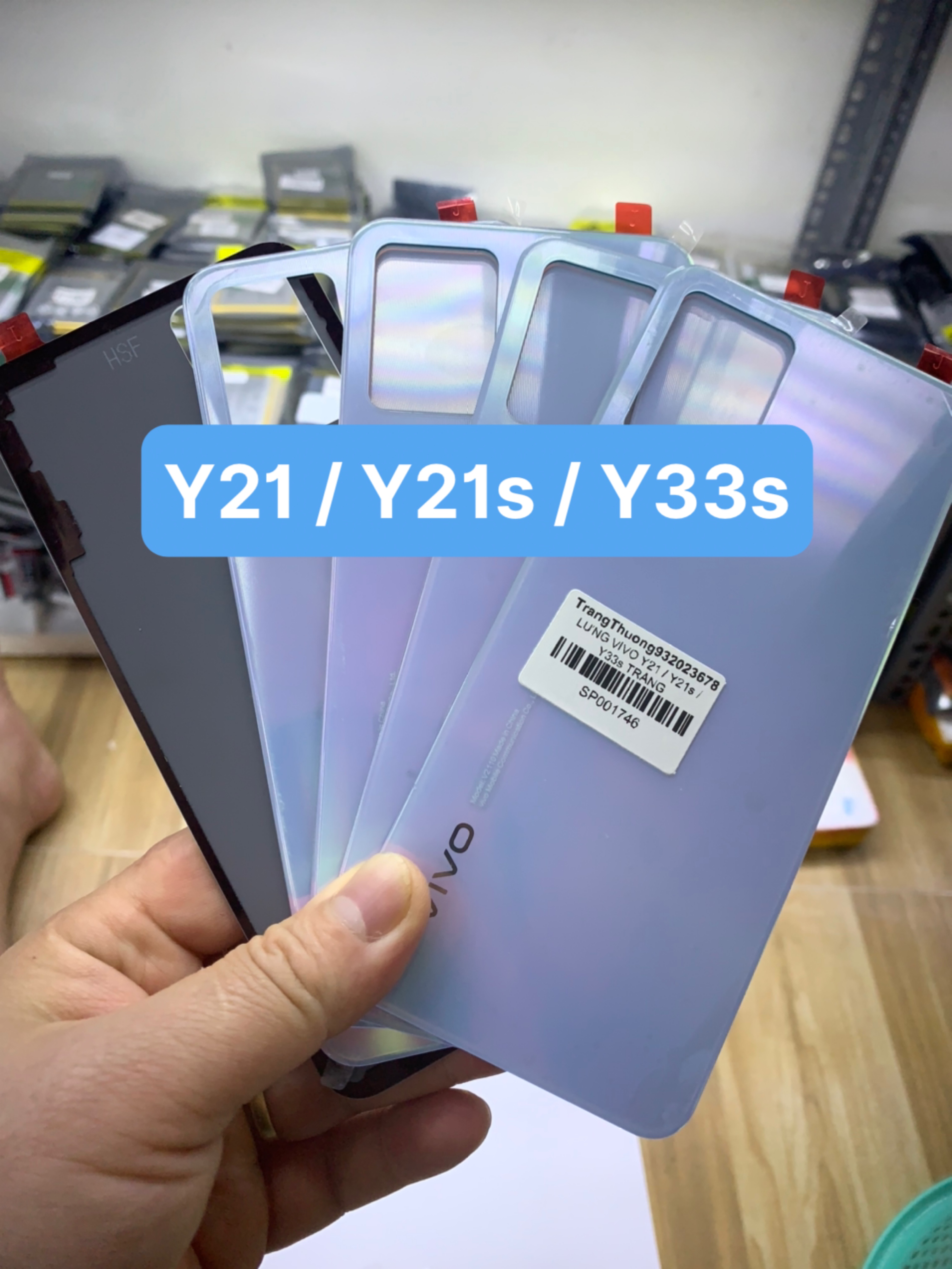 Miếng lưng điện thoại vivo y21 / y21s / y33s - sẵn keo chỉ việc dán