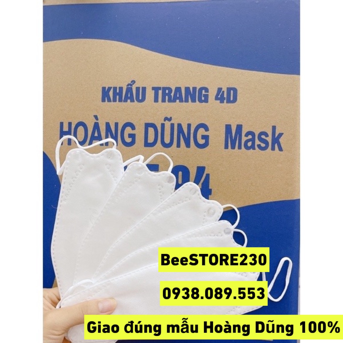 HOÀN TIỀN 15% - [300CÁI]Khẩu Trang KF94 HIỆU HOÀNG DŨNG TRẮNG BAO BÌ MỚI SỐ LƯỢNG 1 THÙNG 300CÁI