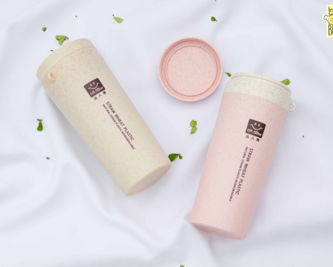 BÌNH NƯỚC LÚA MẠCH STRAW WHEAT (Dr srow) - 300ml [  Cốc nước #bình nước học sinh #bình nước Kute ]